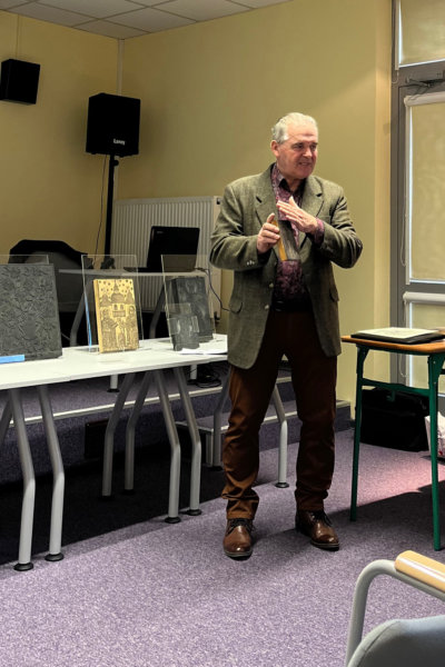 Józef Lewkowicz opowiada o drzeworytach.