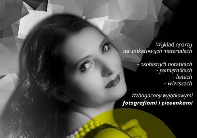 Kobieta na plakacie - Wykład oparty na unikatowych materiałach.