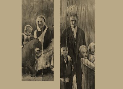 Deskale. Prace na drewnie z portretammi rodziny Ulmów z Markowe